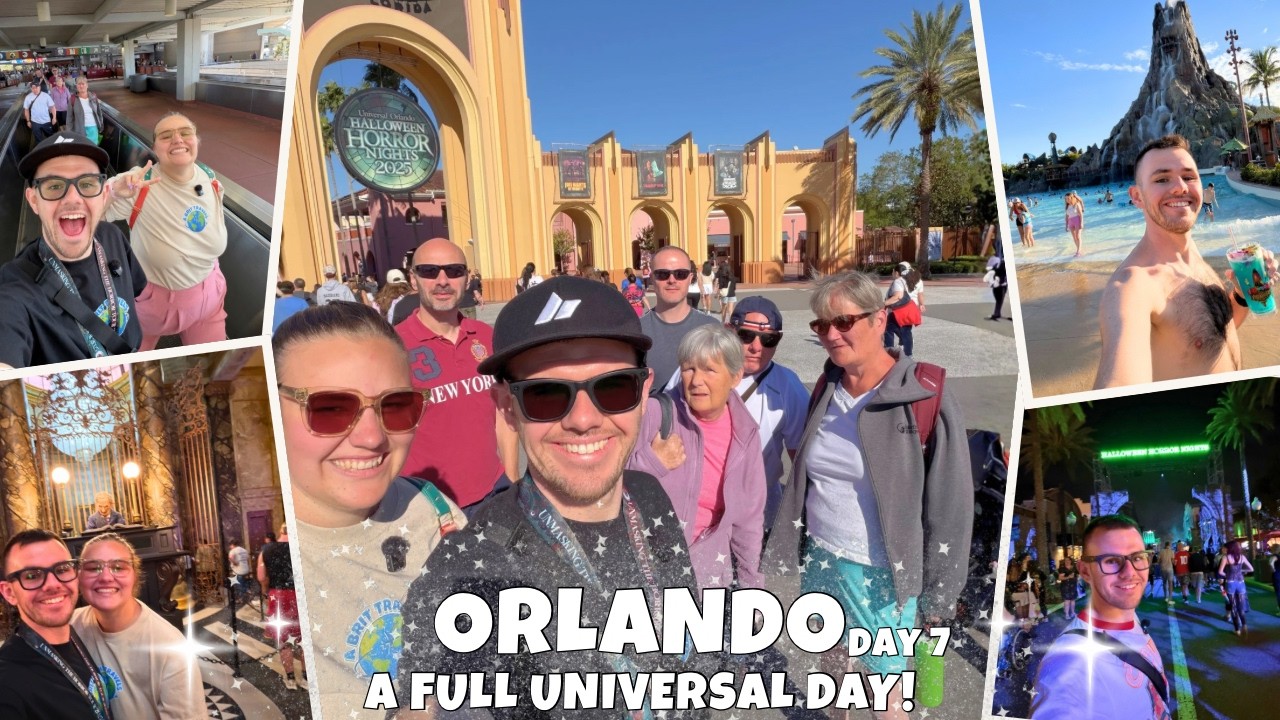 Orlando Day 7 🌎 | BUSIEST UNIVERSAL ORLANDO DAY! Studios, Islands, Volcano Bay & HHN!