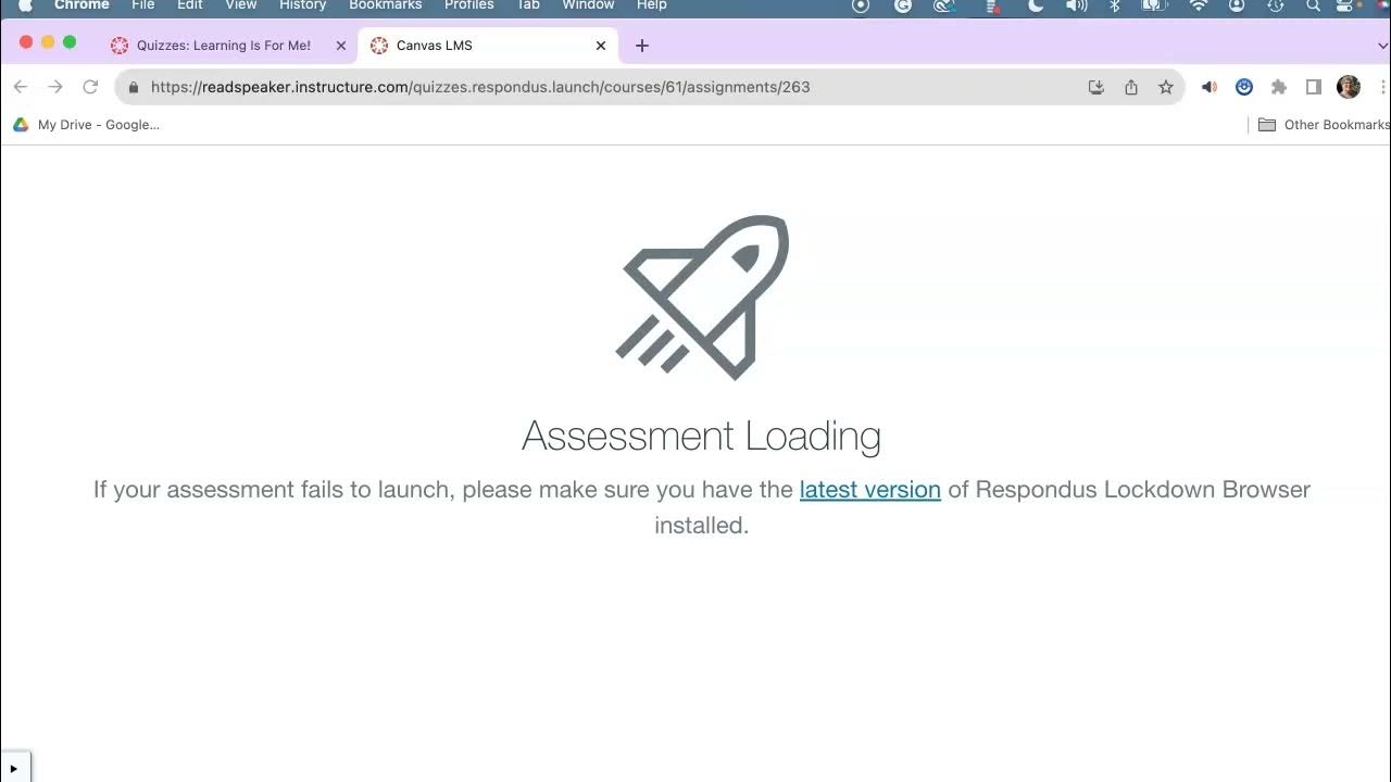 Canvas New Quizzes with Respondus LockDown Browser and ReadSpeaker YouTube