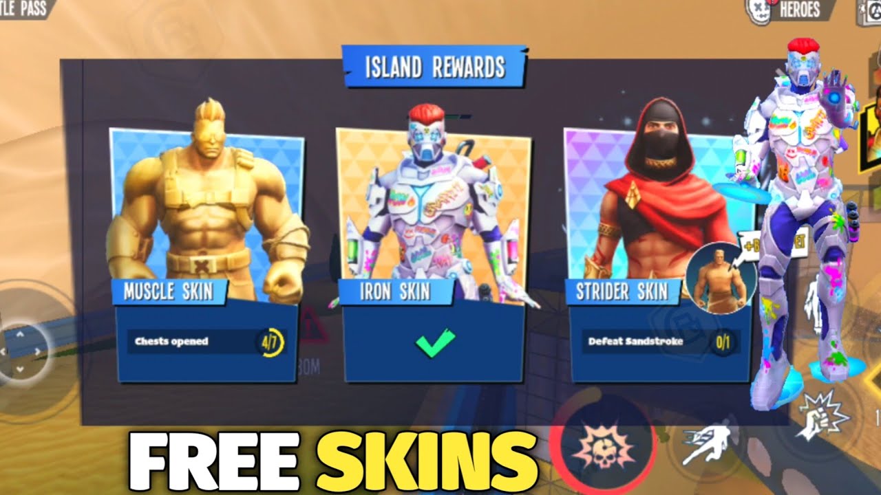 Island Rewards Ironman Hulk Strider Free Skins Unlock Spider Fighter 3 || Sandman New Updates