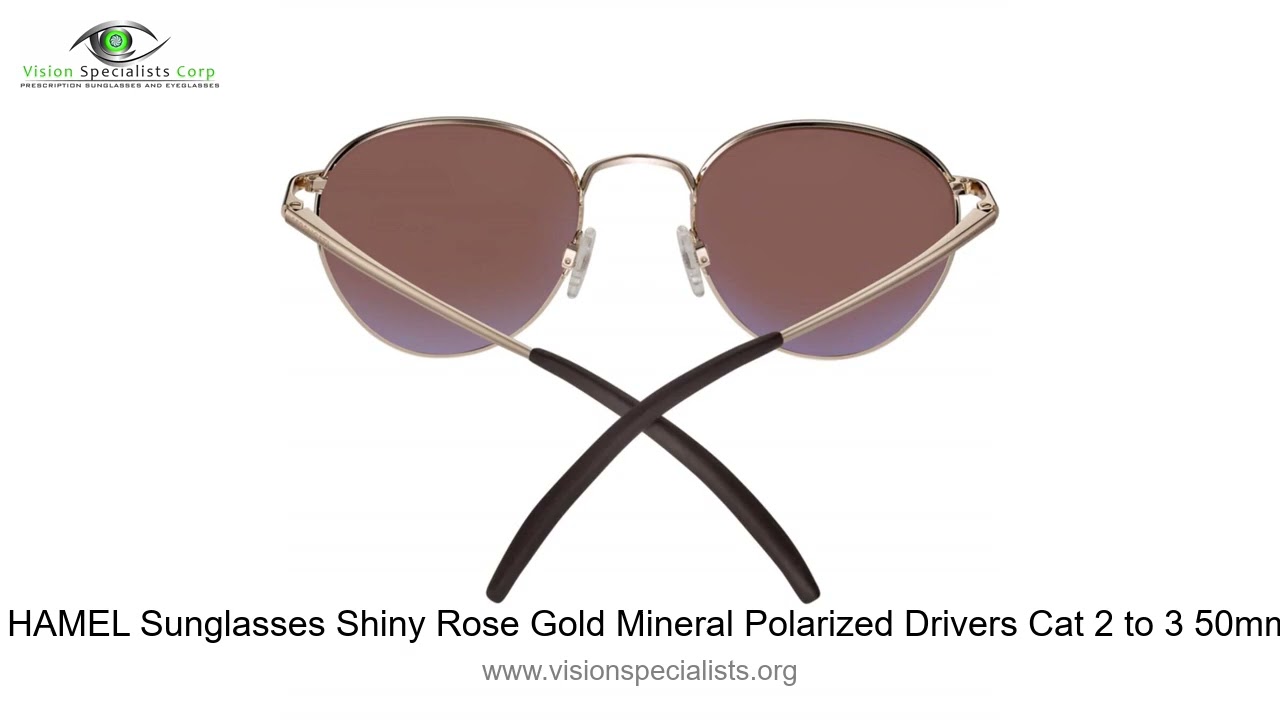 Serengeti HAMEL Sunglasses Shiny Rose Gold Mineral Polarized Drivers Cat 2 to 3 50mm   0 0 0 1