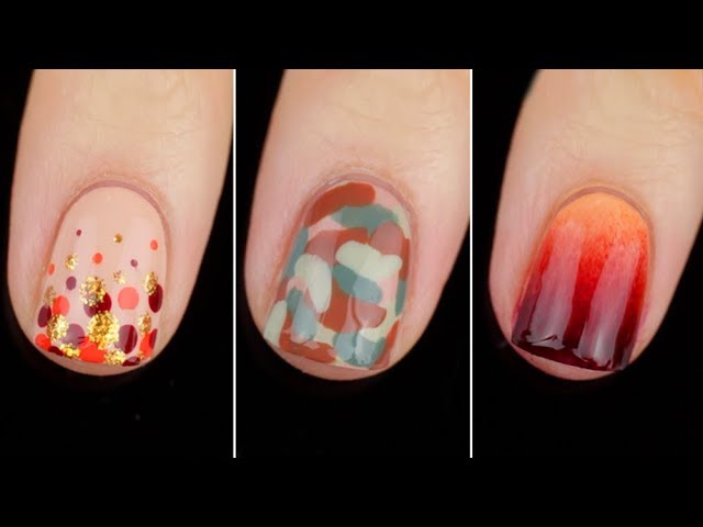 5 Quick Easy Fall Nail Art Designs || KELLI MARISSA