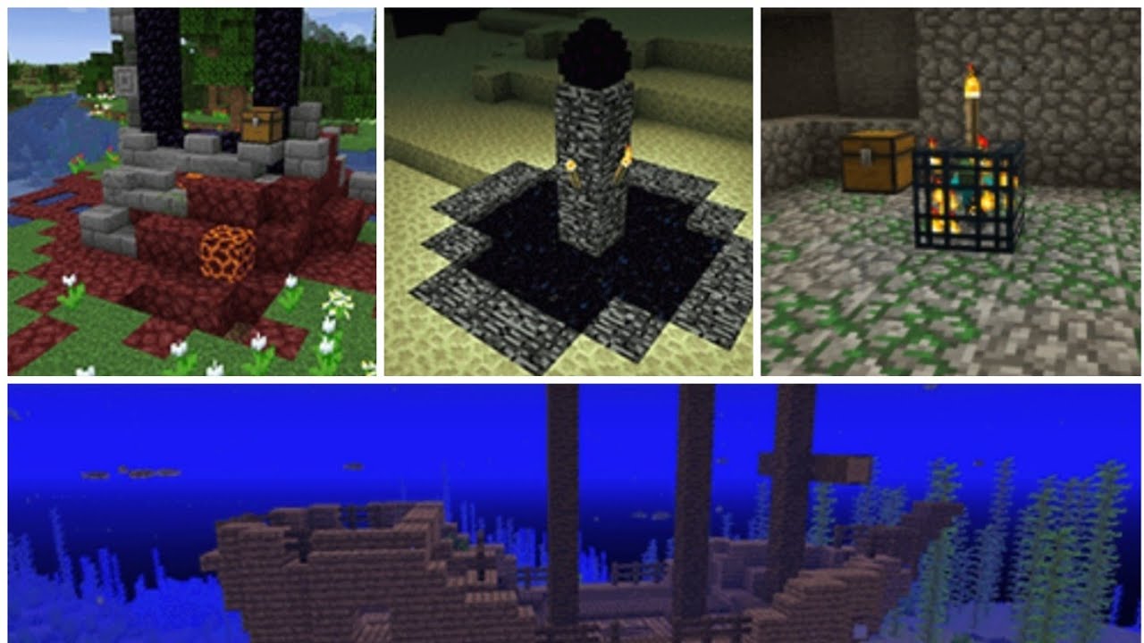 Minecraft Generated Structures | minecraft 1.16 & below - YouTube