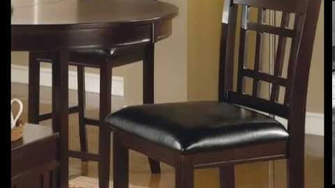 Coaster Counter Height Dining Table Extension Leaf Dark Cappuccino Finish