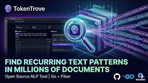 TokenTrove: Find Recurring Text Patterns in Millions of Documents | Open Source NLP Tool
