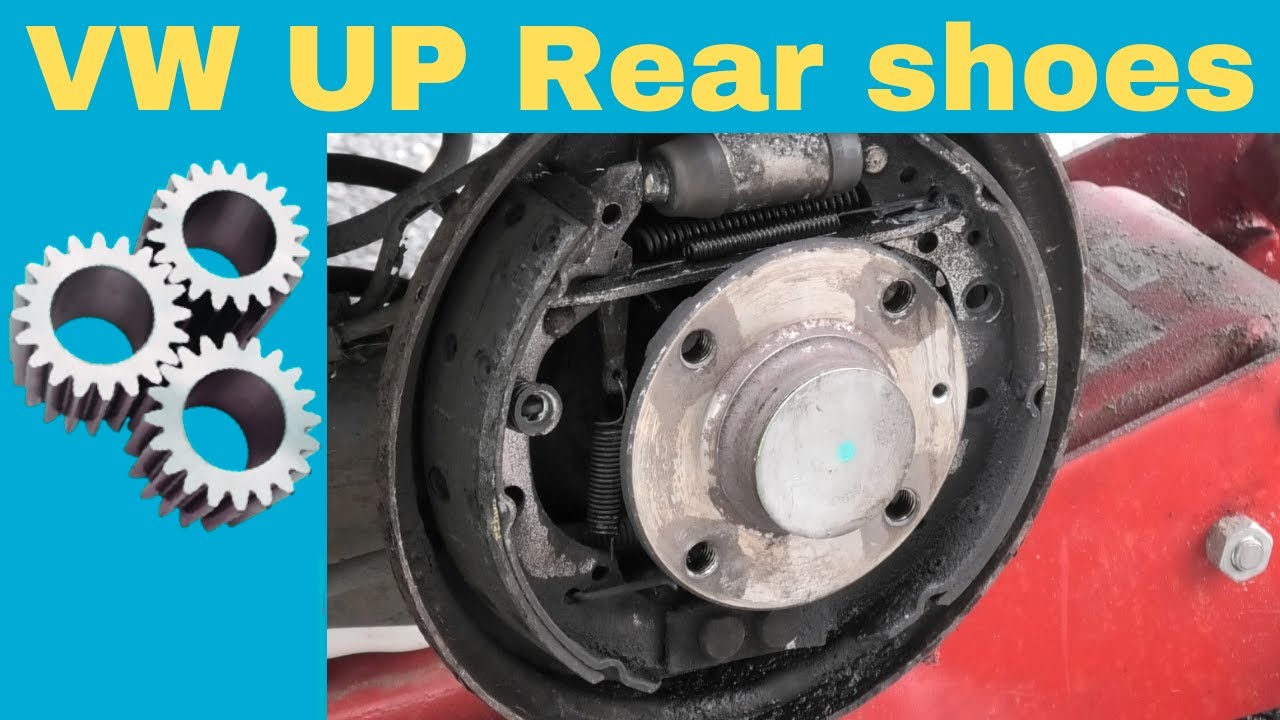 VW UP Rear brake shoes replacement 