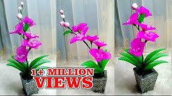 65) Ide kreatif - bunga anggrek dari stocking || bunga hiasan rumah || nylon stocking flower making - Durasi: 16.09. 