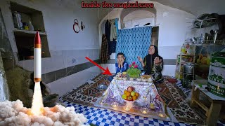 Mother and son celebrate Nowruz amidst the crisis of war and storm in a magical cave😲