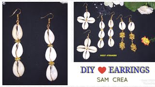 Tuto Facile Boucles Doreilles Cauris Diy Earrings With Cowrieshell Fasteasy Mayole De K.f.