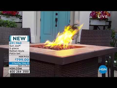 sun-joe-5piece-rattan-style-patio-set-with-fire-pit-table
