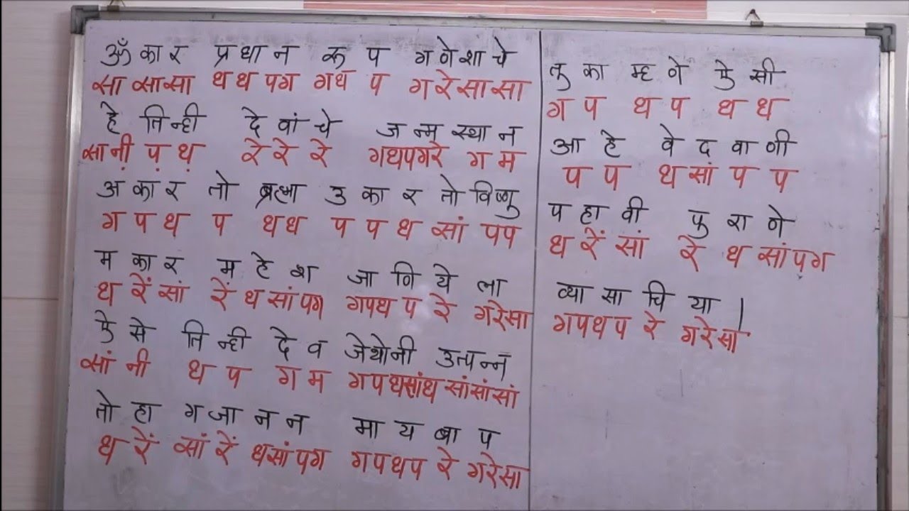 ओंकार प्रधान रूप गणेशाचे | हार्मोनियम नोटेशन | Omkar Pradhan Roop Ganeshache | Harmonium Notation