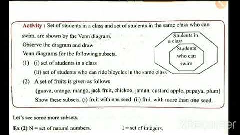 Activity on sets l  9th class 1st chapter activity on sets