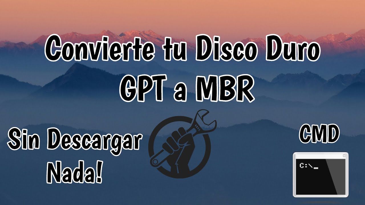 Convertir Tu Disco Duro GPT a MBR Sin Descargar Nada (CMD) - YouTube