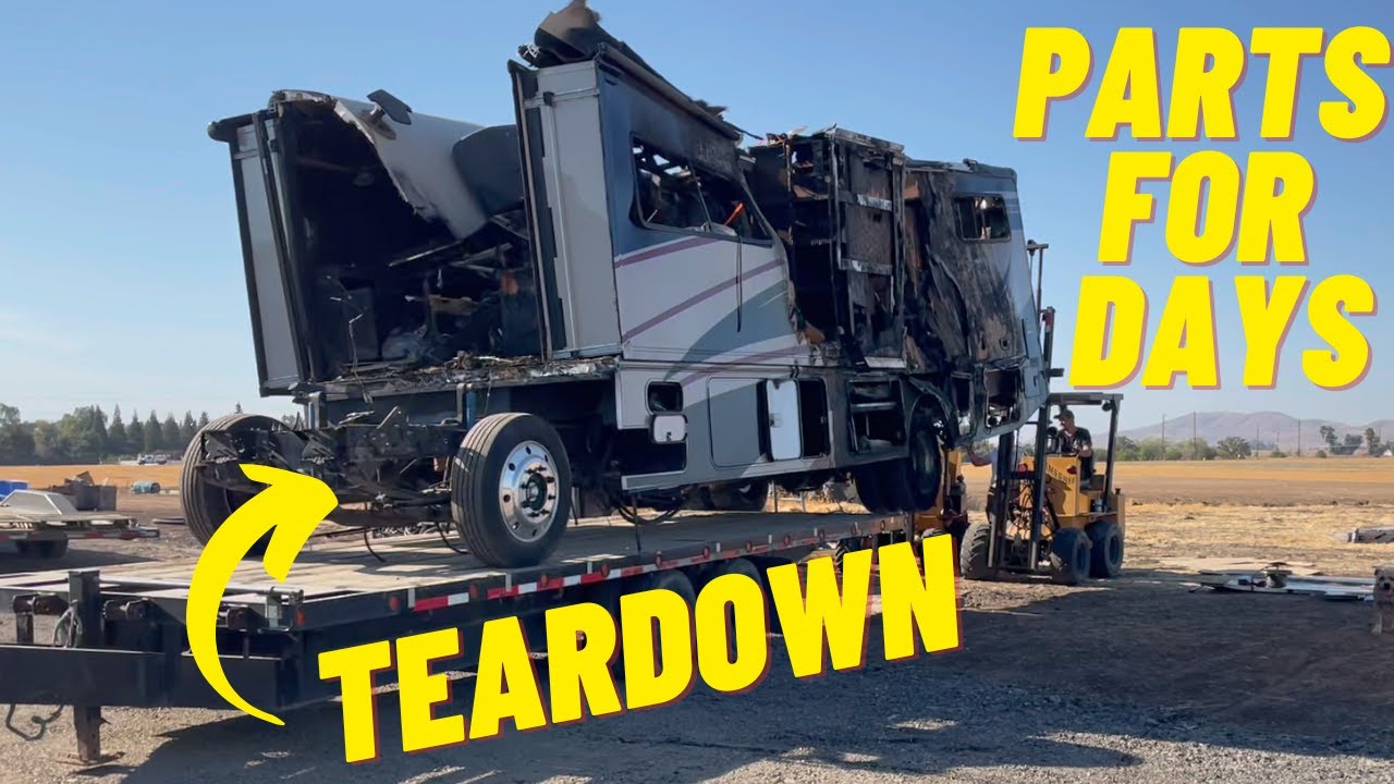 MELTED WINNEBAGO RV FULL TEARDOWN $$$ PARTS $$$
