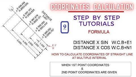 How to calculate coordinates on straight line at multiple interval