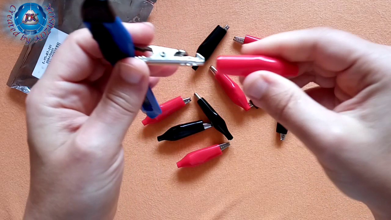 10PCS Alligator Clips Crocodile Clamp Insulated Test Lead-RED WITH BLACK-Gearbest.com