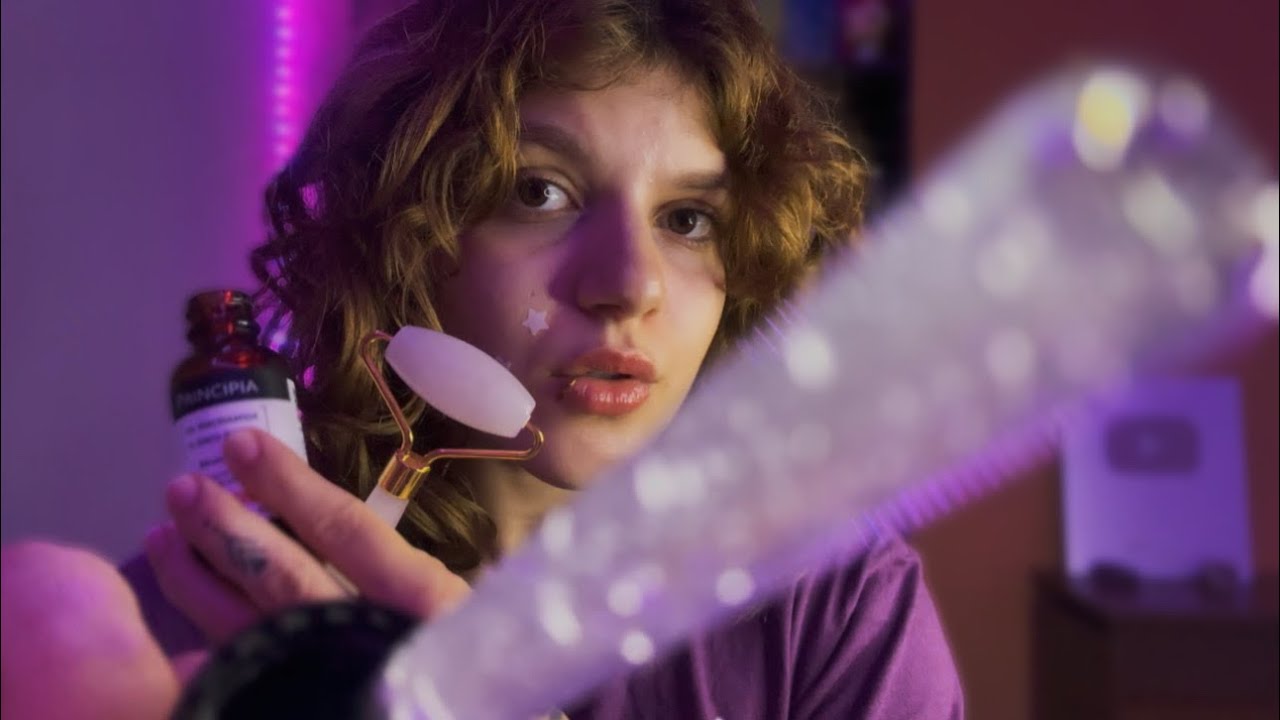 ASMR PARA QUEM TEVE UM DIA DIFÍCIL ✨Skin care, massagem facial, atenção pessoal, etc