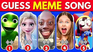 GUESS MEME & WHO'S SINGING 🎤🎵🔥 | Lay Lay, King Ferran, Salish Matter, MrBeast, Tenge Tenge, Elsa