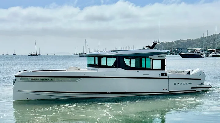 New In-Stock | 2025 Saxdor 320 GTC (rare white hull & motors) | Full Walk Thru w/Skyhook demo