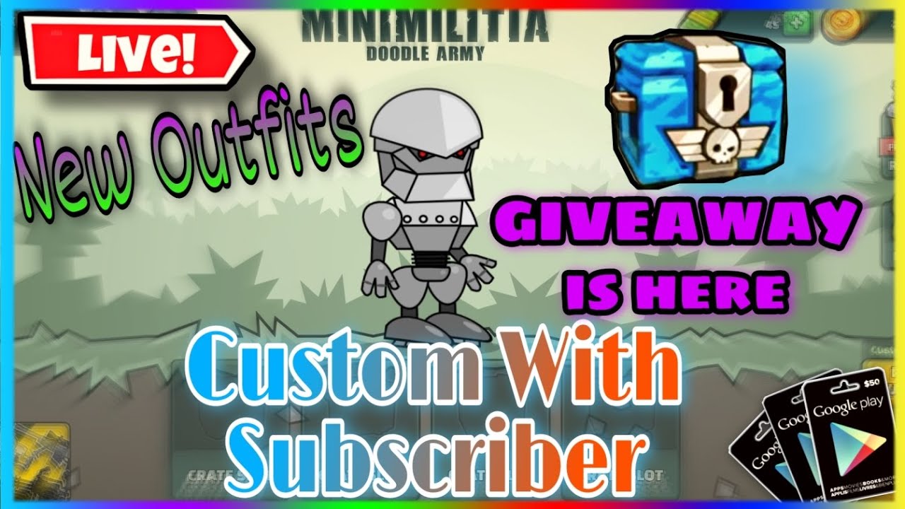 Mini Militia Live | Custom With Subscribers And Giveaway | Mini militia Live In Hindi | 