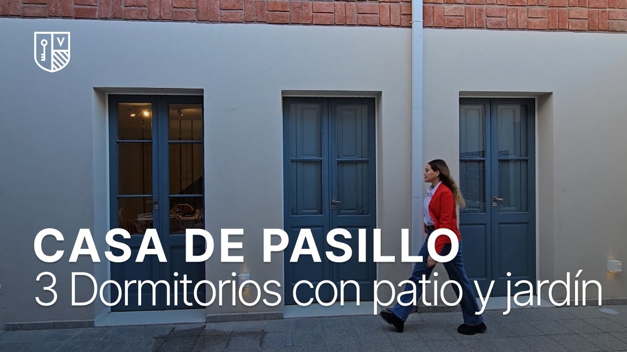 Casa de pasillo con 3 dormitorios, 3 baños, patio y jardín en Barrio Lourdes - Santiago 1238