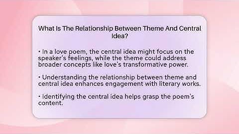 What Is The Relationship Between Theme And Central Idea? - The Prose Path