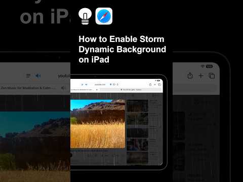 Get the Storm Dynamic Background effect in Safari on iPad #tutorial #ipad
