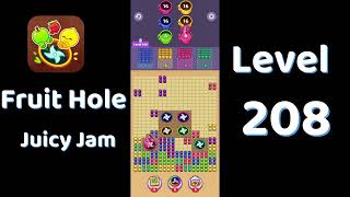 🎯 Fruit Hole Level 208 Walkthrough | Fun Fruit Puzzle Game 🍓 | SolutionGuruji