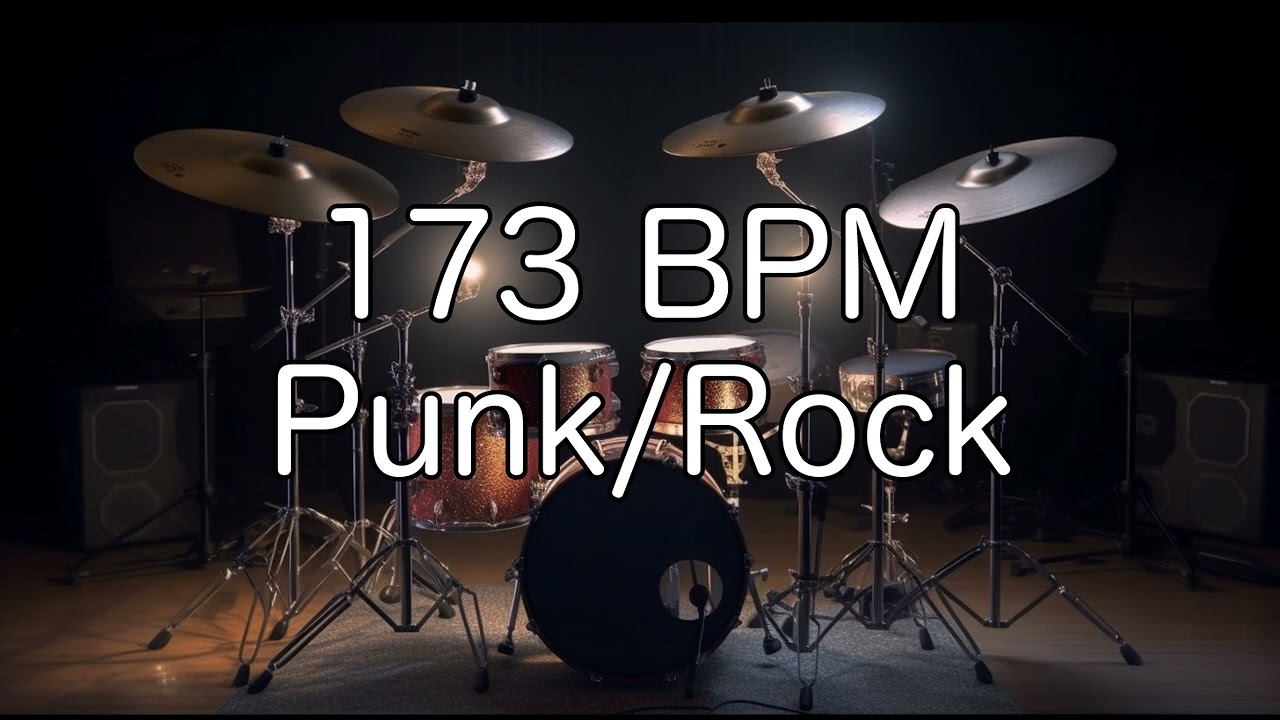 Punk/Rock Groove: 173 BPM Drum Beat for Musicians