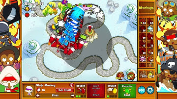 Lets Play Bloons Monkey City Contested Territory Round 39 Long Snow Map No Commentary 1620
