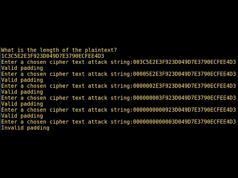 CTR Padding Oracle Attack - Part 1 - YouTube