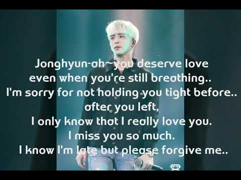 Jonghyun ~ Only know you love him when you let him go... - YouTube