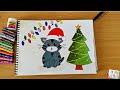 Cute Santa Cat Drawing Tutorial | Easy Christmas Art for Beginners