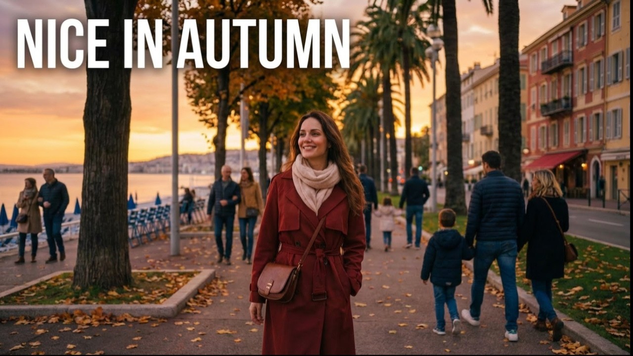 Autumn Colors in Nice 🇫🇷 | Promenade des Anglais & Old Town 4K Walk