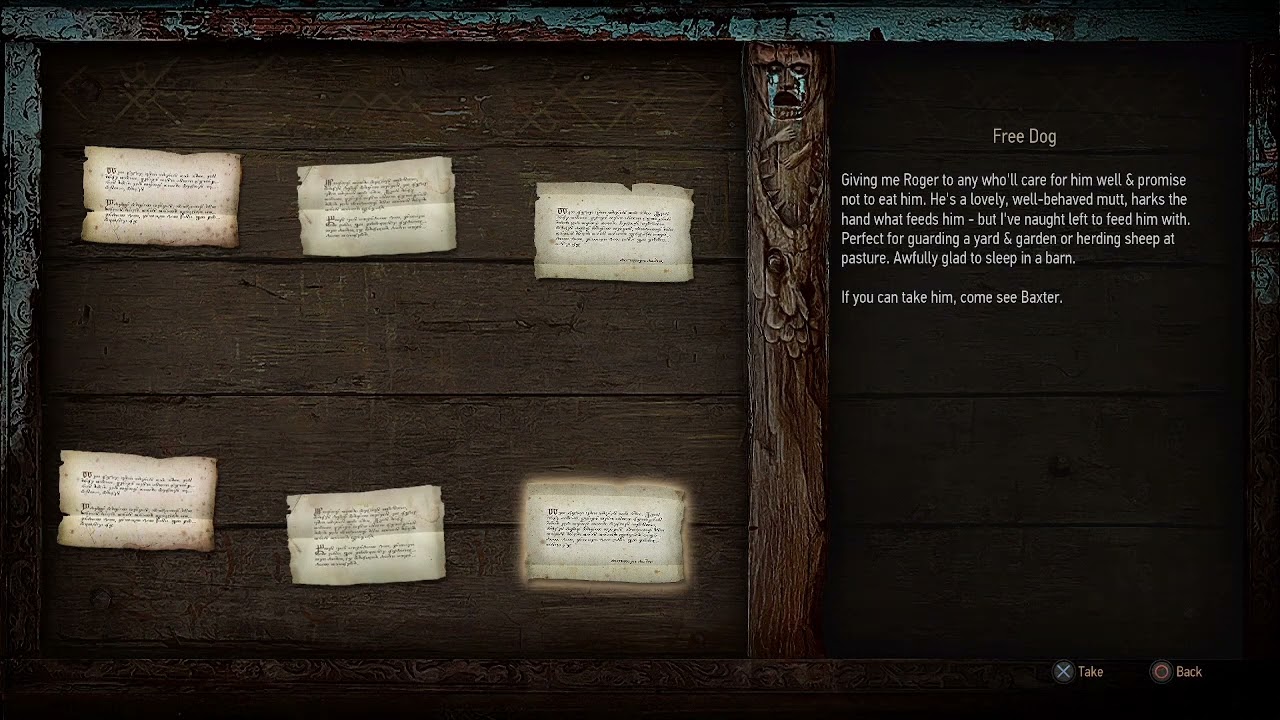 NOTICES: Free Dog (Witcher 3 In-Game Lore Read Aloud)
