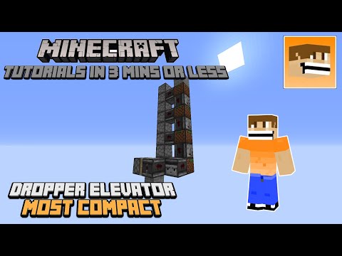 Dropper Elevator Tutorial - Minecraft Tutorials in 3 minutes or less | Minecraft 1.16