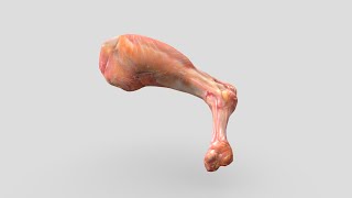 Raw Chicken Leg - low poly PBR 3d model