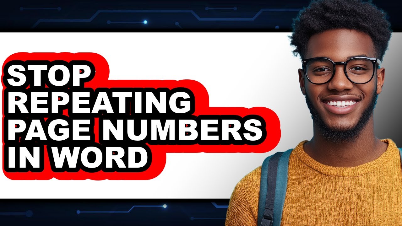 How to Stop Repeating Page Numbers in Word (only Way) - YouTube