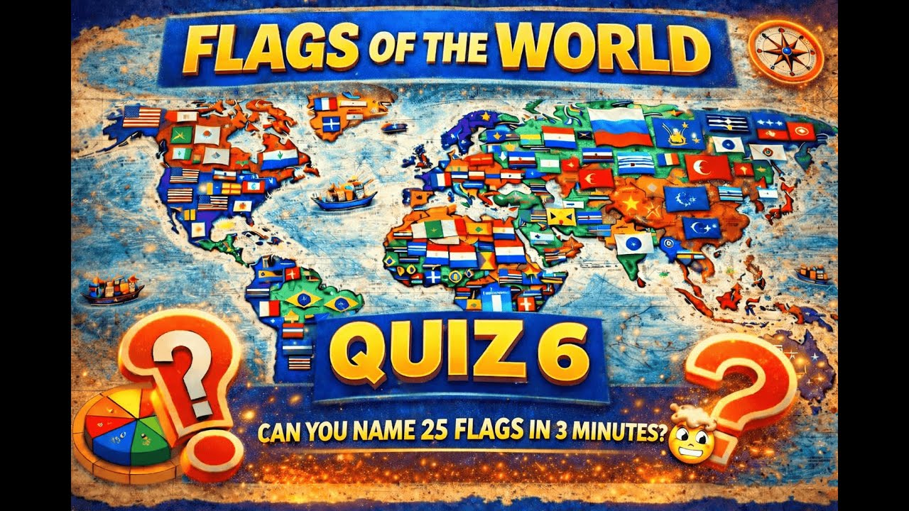 Flags of the World Quiz 6 🌍 | Only 1% Can Guess Them All!