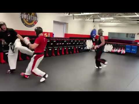 GSP sparring with multiple fighters at once