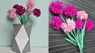 How to Make Billy Button Paper Flower | Paper Flower with crepe paper | Anan Creative Arena