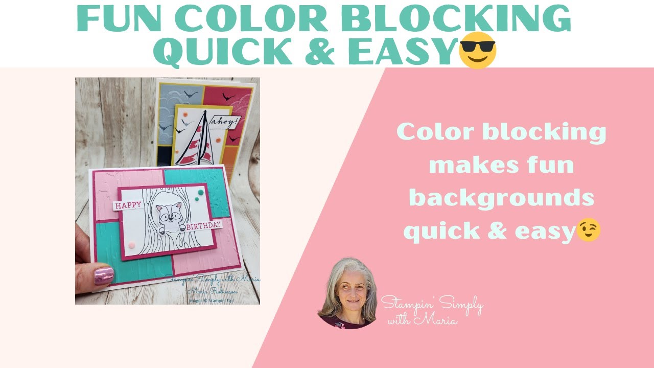 🔴Fun Color Blocking Quick & Easy Card Tutorial - YouTube