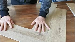 How to install the herringbone 5GI Click SPC flooring？