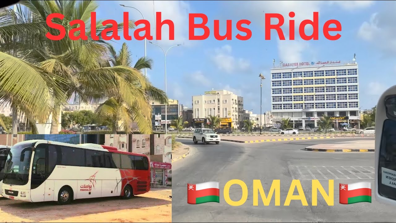 Relaxing Bus ride from Salalah city centre to the Port of Salalah|Oman