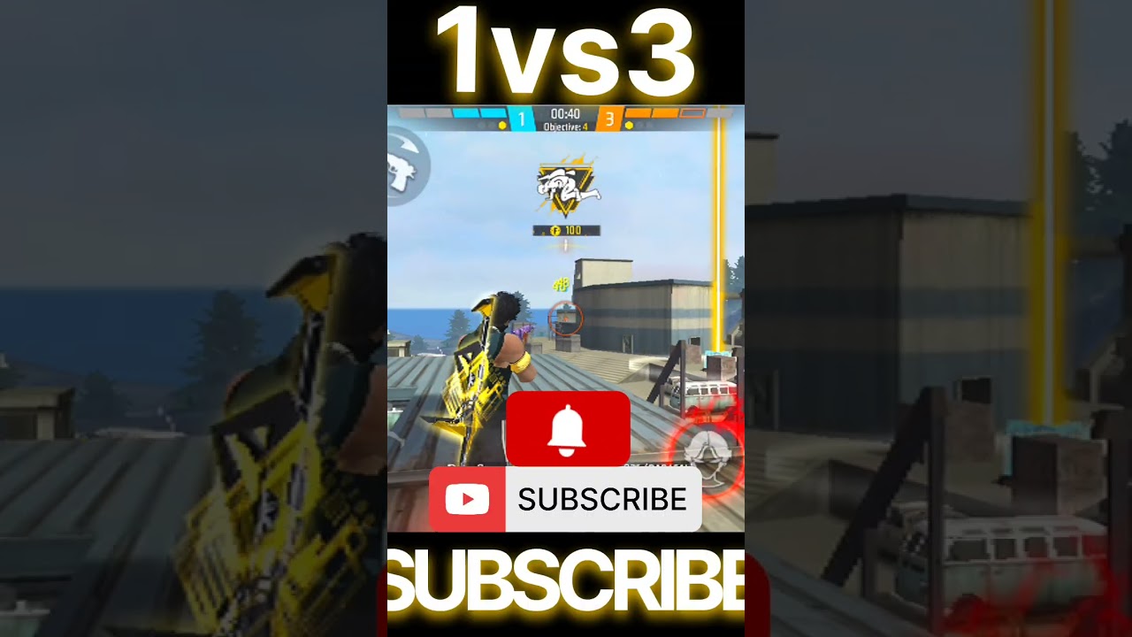 1vs3 || MP40 || freefire cs rank op 🆑 😈 