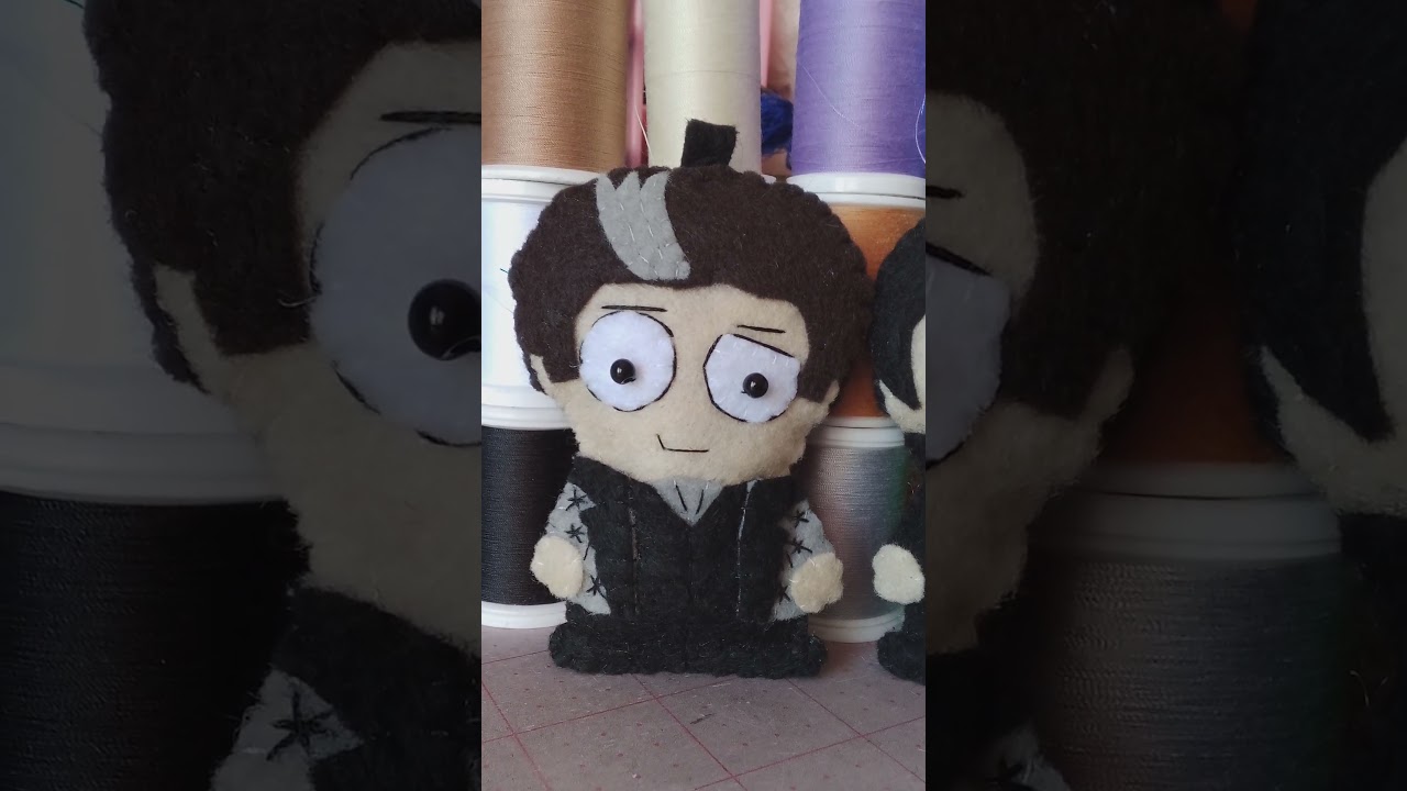 Sir Simon Milligan + Man Servant Hecubus - The Kids in the Hall - handmade felt applique ornaments