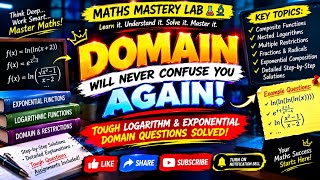 DOMAIN WILL NEVER CONFUSE YOU AGAIN! 😱🔥 | TOUGH LOGARITHM & EXPONENTIAL DOMAIN QUESTIONS SOLVED