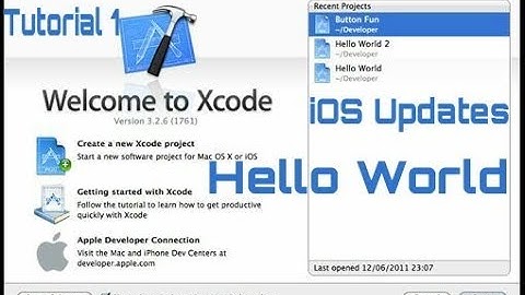 iOS Updates Tutorial : 1 || Hello World
