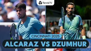 Carlos Alcaraz Returns To Tour Vs Damir Dzumhur Cincinnati 2025 Match Highlights