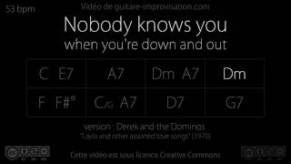 Video thumbnail of "Nobody Knows You When You're Down And Out : Backing Track"