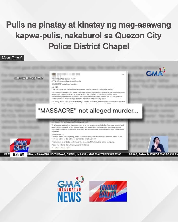 Pulis na pinatay at kinatay ng mag-asawang kapwa-pulis, nakaburol sa Quezon City... | Unang Balita